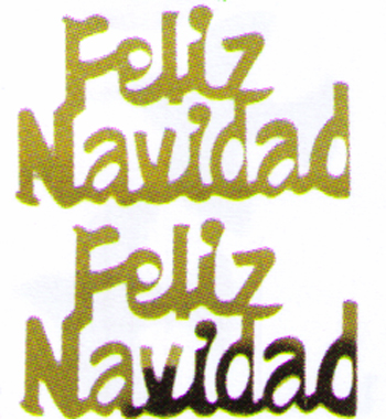 Feliz Navidad Gold Metallic Word Confetti